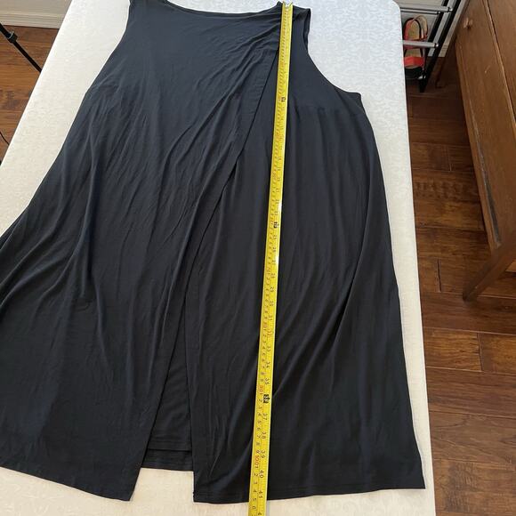 J Jill Wearever Collection Layered Maxi Dress Womens 3X Black Sleeveless Stretch - Picture 8 of 13